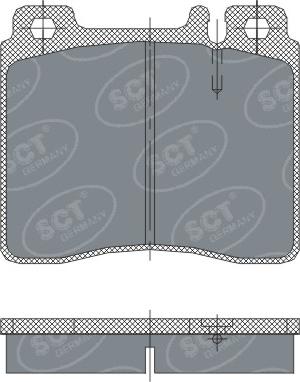 SCT-MANNOL SP 256 PR - Brake Pad Set, disc brake autospares.lv