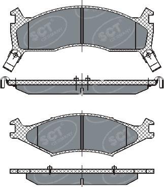 SCT-MANNOL SP 267 PR - Brake Pad Set, disc brake autospares.lv