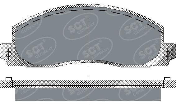 SCT-MANNOL SP 208 PR - Brake Pad Set, disc brake autospares.lv