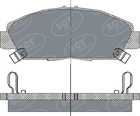 SCT-MANNOL SP 203 - Brake Pad Set, disc brake autospares.lv