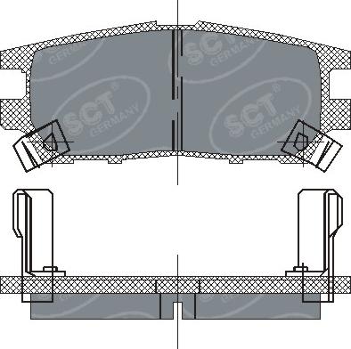 SCT-MANNOL SP 202 - Brake Pad Set, disc brake autospares.lv