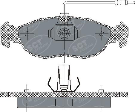 SCT-MANNOL SP 214 - Brake Pad Set, disc brake autospares.lv