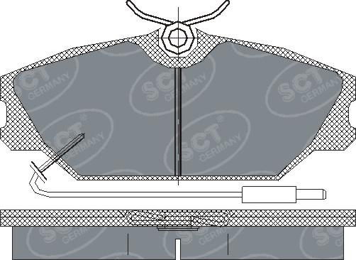 SCT-MANNOL SP 215 - Brake Pad Set, disc brake autospares.lv