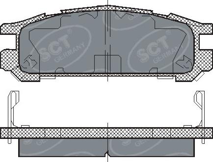 SCT-MANNOL SP 211 PR - Brake Pad Set, disc brake autospares.lv