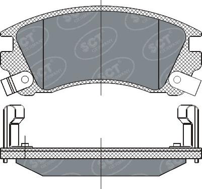 SCT-MANNOL SP 284 PR - Brake Pad Set, disc brake autospares.lv