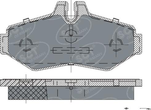 SCT-MANNOL SP 233 - Brake Pad Set, disc brake autospares.lv