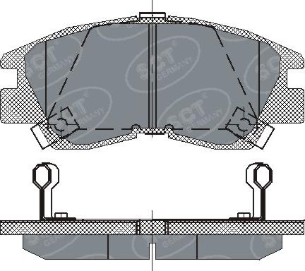 SCT-MANNOL SP 222 - Brake Pad Set, disc brake autospares.lv