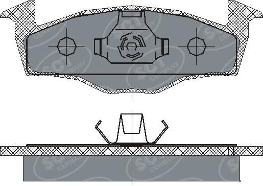 SCT-MANNOL SP 227 - Brake Pad Set, disc brake autospares.lv