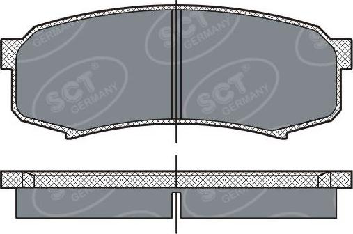 SCT-MANNOL SP 279 - Brake Pad Set, disc brake autospares.lv