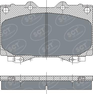 SCT-MANNOL SP 270 PR - Brake Pad Set, disc brake autospares.lv