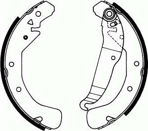 SCT-MANNOL SS 548 - Brake Shoe Set, parking brake autospares.lv