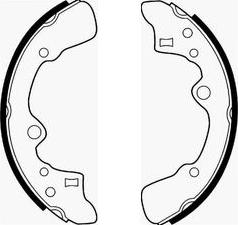 SCT-MANNOL SS 509 - Brake Shoe Set, parking brake autospares.lv