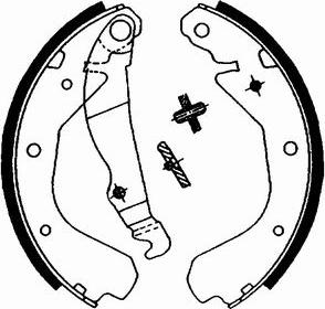 SCT-MANNOL SS 505 - Brake Shoe Set, parking brake autospares.lv