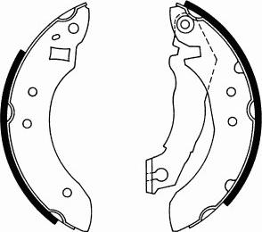 SCT-MANNOL SS 531 - Brake Shoe Set, parking brake autospares.lv