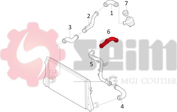 Seim 981592 - Charger Intake Air Hose autospares.lv