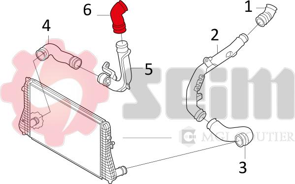 Seim 981047 - Charger Intake Air Hose autospares.lv