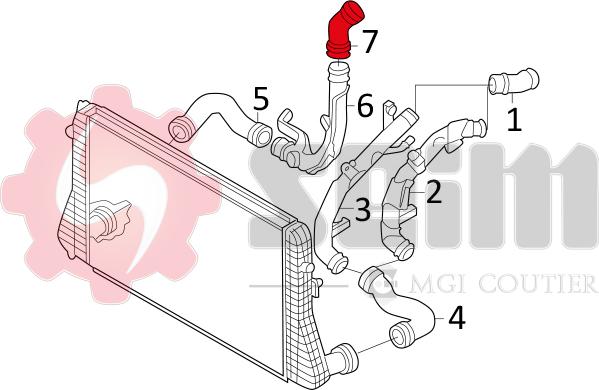 Seim 981047 - Charger Intake Air Hose autospares.lv