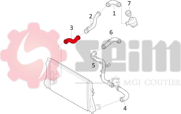 Seim 981035 - Charger Intake Air Hose autospares.lv