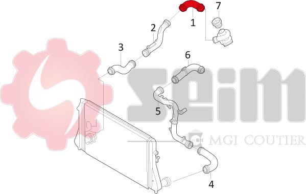 Seim 981033 - Charger Intake Air Hose autospares.lv