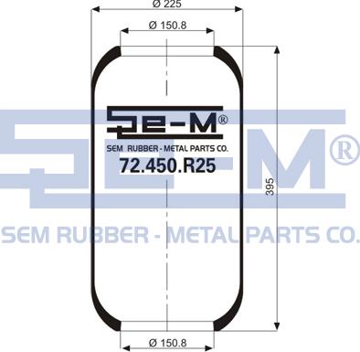 Sem Lastik 72.450.R25 - Bellow, air suspension autospares.lv