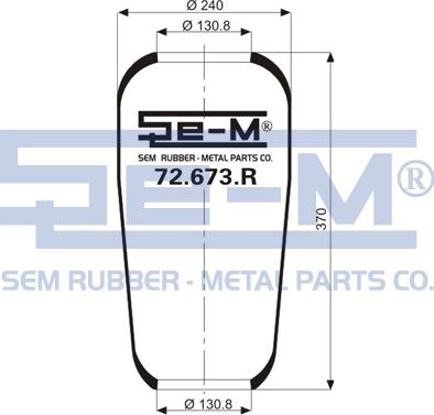 Sem Lastik 72.673.R - Bellow, air suspension autospares.lv