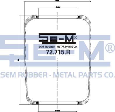 Sem Lastik 72.715.R - Bellow, air suspension autospares.lv