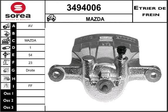 Sera 3494006 - Brake Caliper autospares.lv