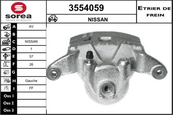 Sera 3554059 - Brake Caliper autospares.lv