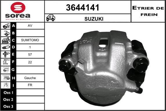 Sera 3644141 - Brake Caliper autospares.lv