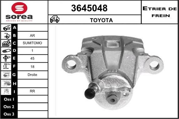 Sera 3645048 - Brake Caliper autospares.lv