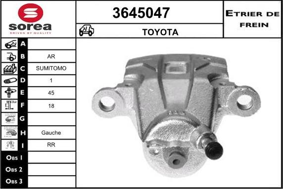 Sera 3645047 - Brake Caliper autospares.lv