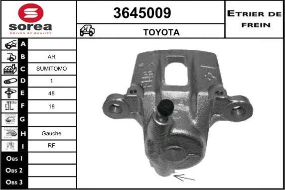 Sera 3645009 - Brake Caliper autospares.lv