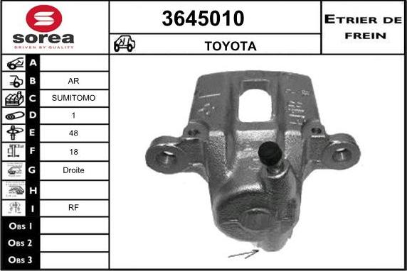 Sera 3645010 - Brake Caliper autospares.lv