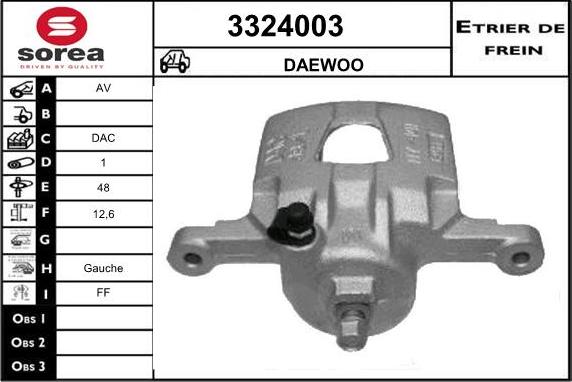 Sera 3324003 - Brake Caliper autospares.lv