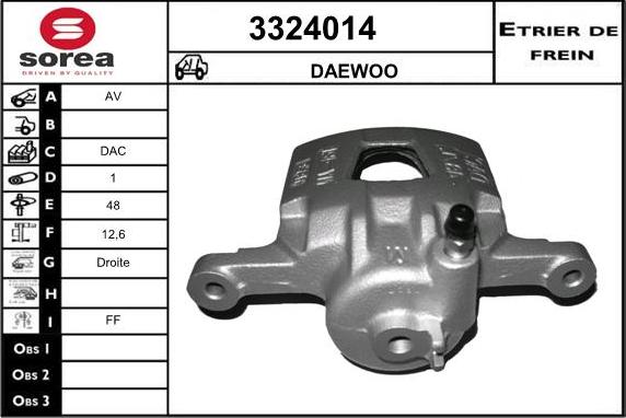 Sera 3324014 - Brake Caliper autospares.lv