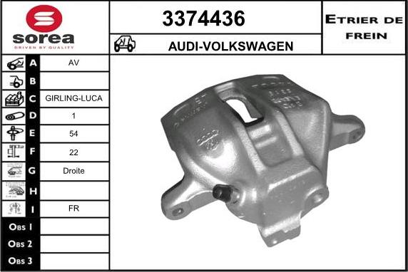 Sera 3374436 - Brake Caliper autospares.lv