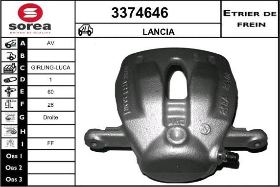 Sera 3374646 - Brake Caliper autospares.lv