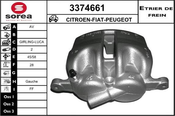 Sera 3374661 - Brake Caliper autospares.lv