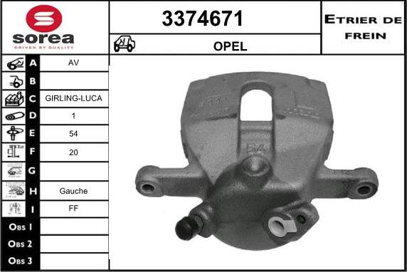 Sera 3374671 - Brake Caliper autospares.lv