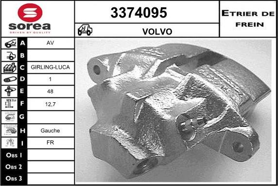 Sera 3374095 - Brake Caliper autospares.lv