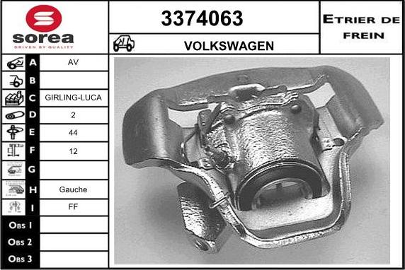 Sera 3374063 - Brake Caliper autospares.lv