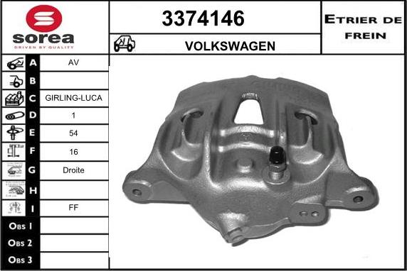 Sera 3374146 - Brake Caliper autospares.lv