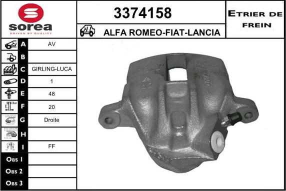 Sera 3374158 - Brake Caliper autospares.lv