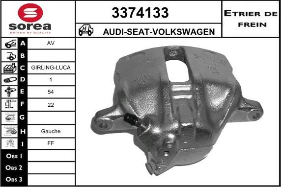 Sera 3374133 - Brake Caliper autospares.lv