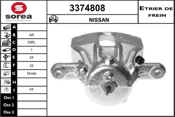 Sera 3374808 - Brake Caliper autospares.lv