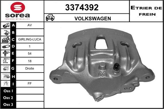 Sera 3374392 - Brake Caliper autospares.lv