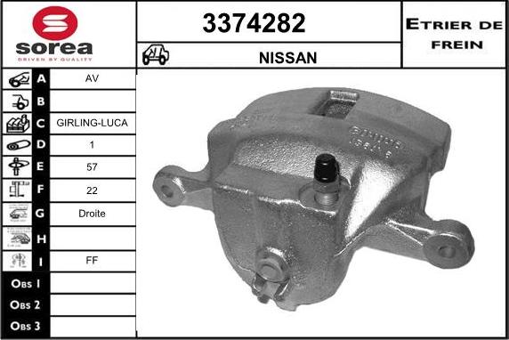 Sera 3374282 - Brake Caliper autospares.lv