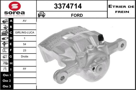 Sera 3374714 - Brake Caliper autospares.lv