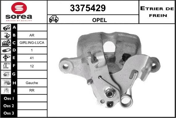 Sera 3375429 - Brake Caliper autospares.lv