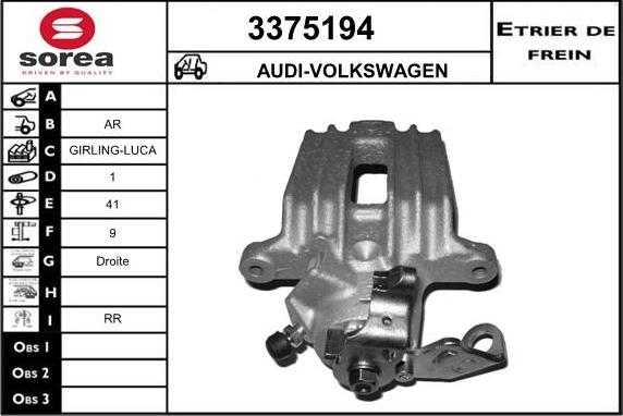 Sera 3375194 - Brake Caliper autospares.lv